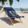 Protect The Water Lifeguard Beach Towel — Nautical Lifeguard Rescue Design