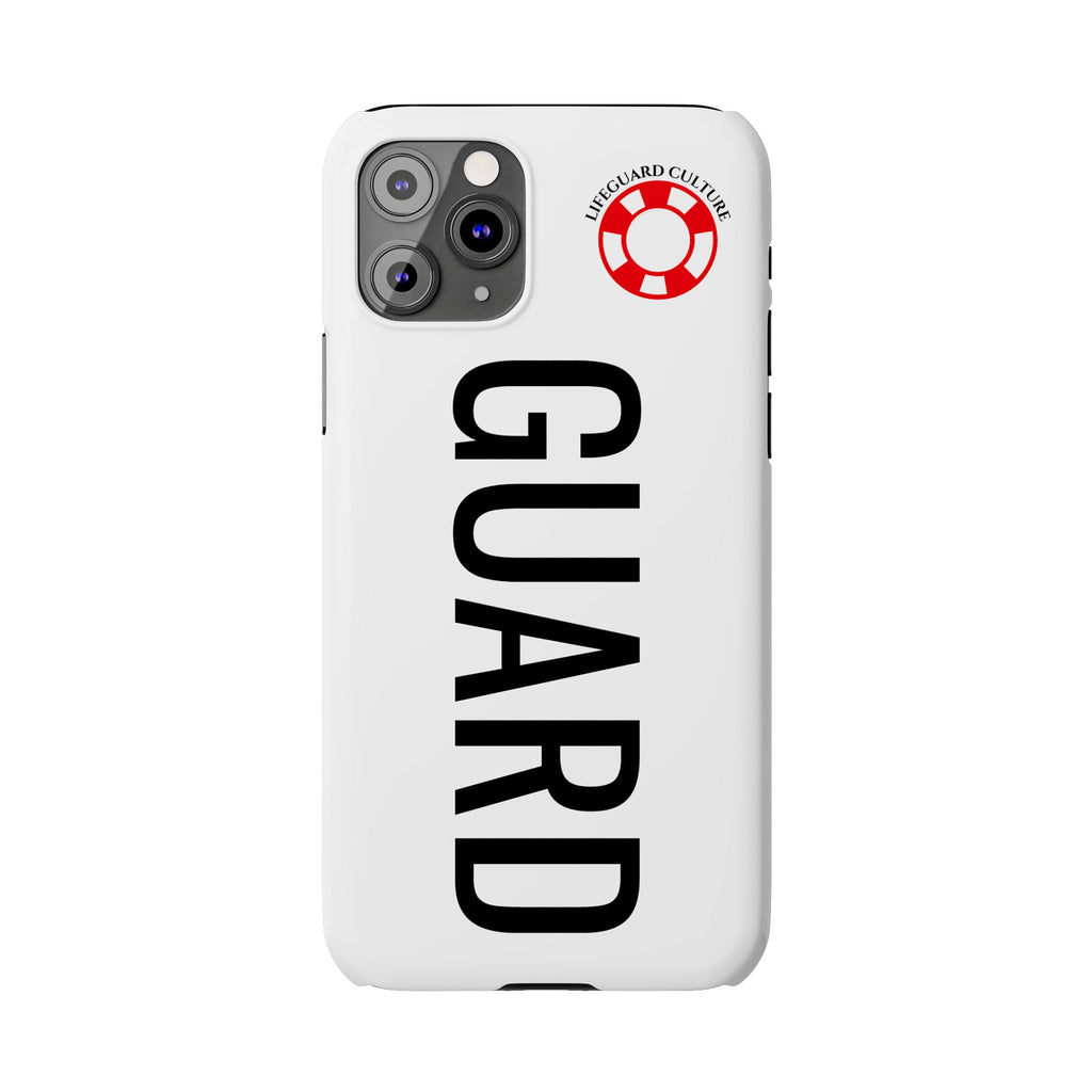 Lifeguard Slim Phone Case – Vertical GUARD Text with Red Lifesaver Logo