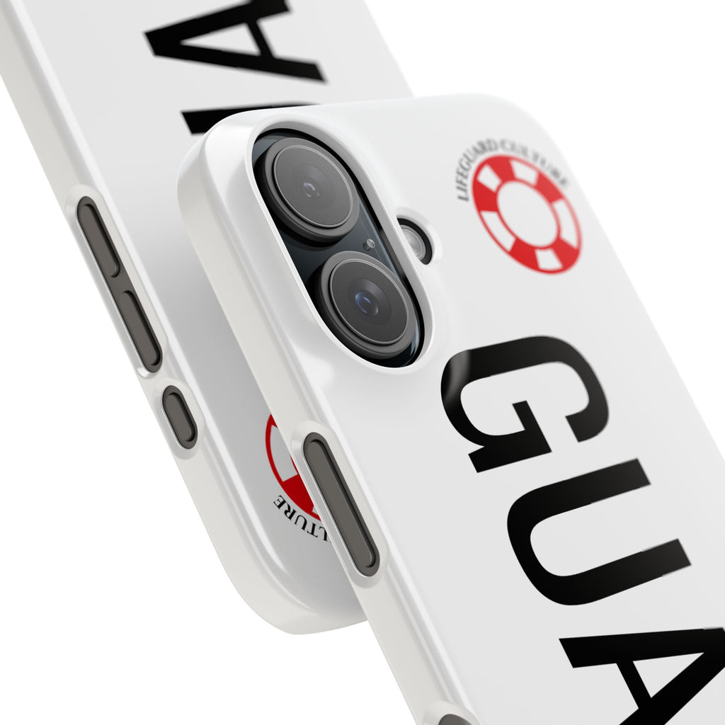 Lifeguard Slim Phone Case – Vertical GUARD Text with Red Lifesaver Logo