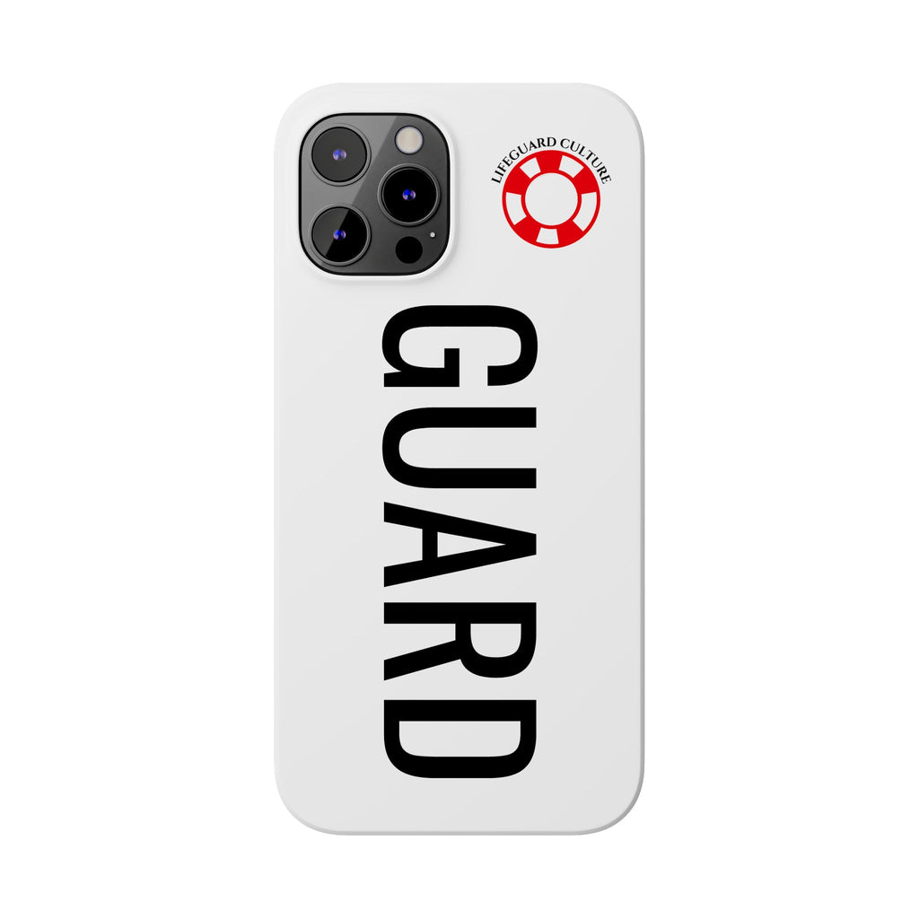 Lifeguard Slim Phone Case – Vertical GUARD Text with Red Lifesaver Logo