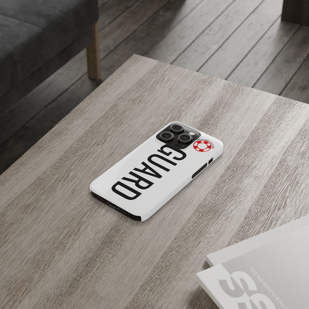 Lifeguard Slim Phone Case – Vertical GUARD Text with Red Lifesaver Logo