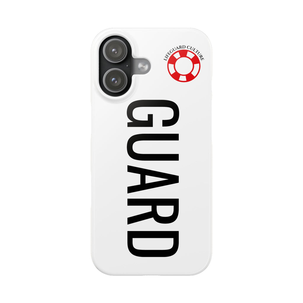 Lifeguard Slim Phone Case – Vertical GUARD Text with Red Lifesaver Logo