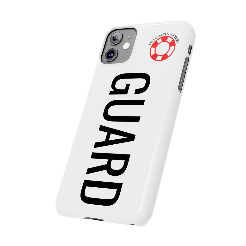 Lifeguard Slim Phone Case – Vertical GUARD Text with Red Lifesaver Logo