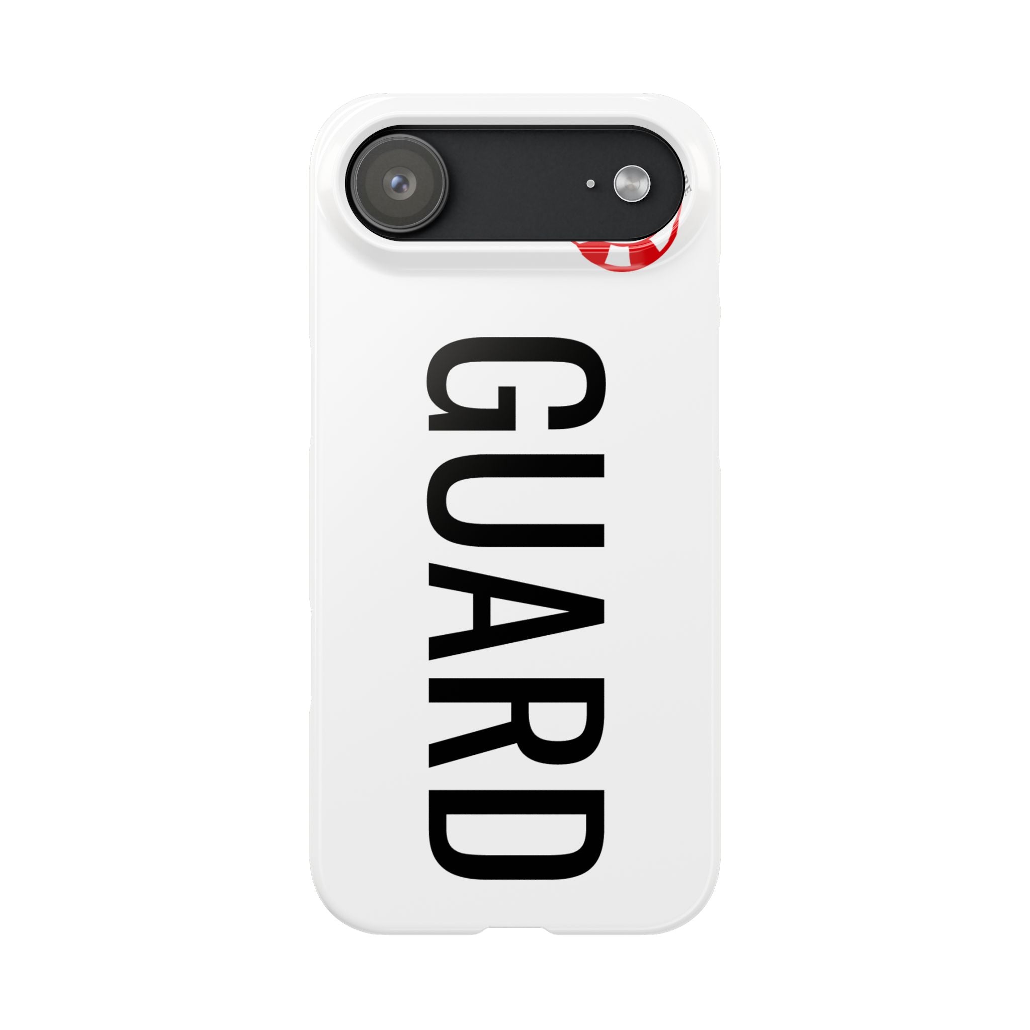 Lifeguard Slim Phone Case – Vertical GUARD Text with Red Lifesaver Logo