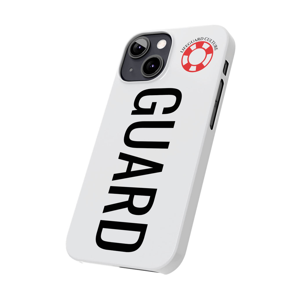Lifeguard Slim Phone Case – Vertical GUARD Text with Red Lifesaver Logo