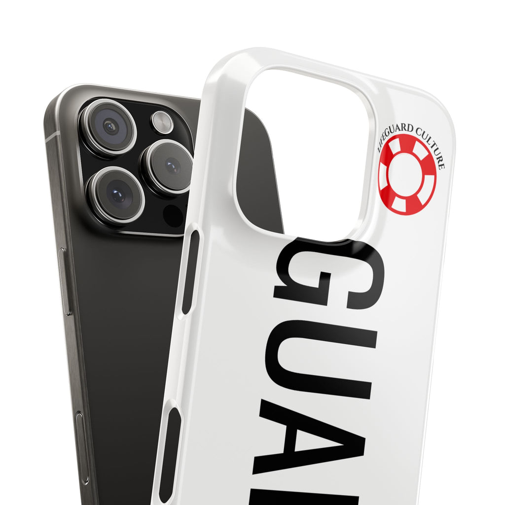 Lifeguard Slim Phone Case – Vertical GUARD Text with Red Lifesaver Logo