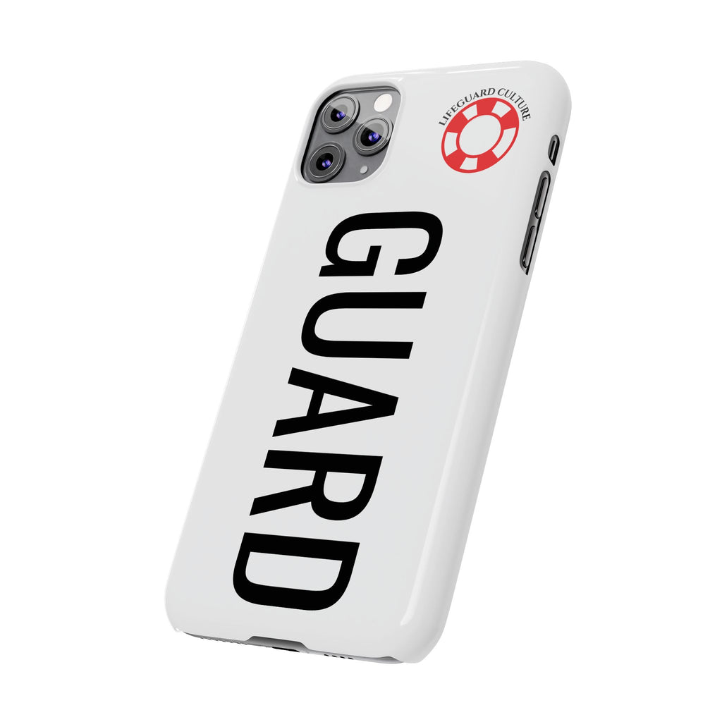 Lifeguard Slim Phone Case – Vertical GUARD Text with Red Lifesaver Logo