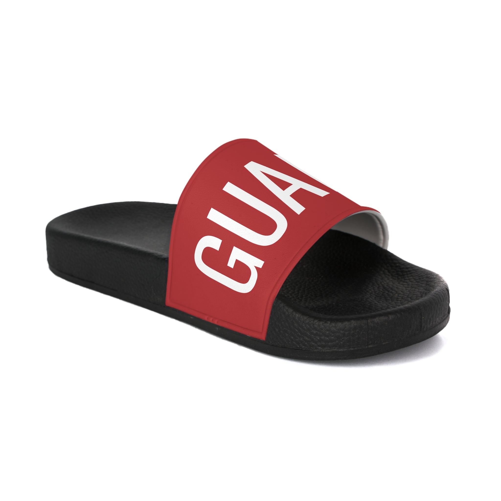 Women's Life Guard Slide Sandals — Red 'LIFE GUARD' Beach Pool Slides for Women