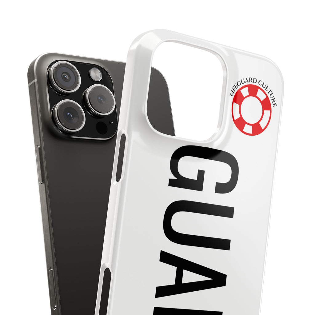 Lifeguard Slim Phone Case – Vertical GUARD Text with Red Lifesaver Logo