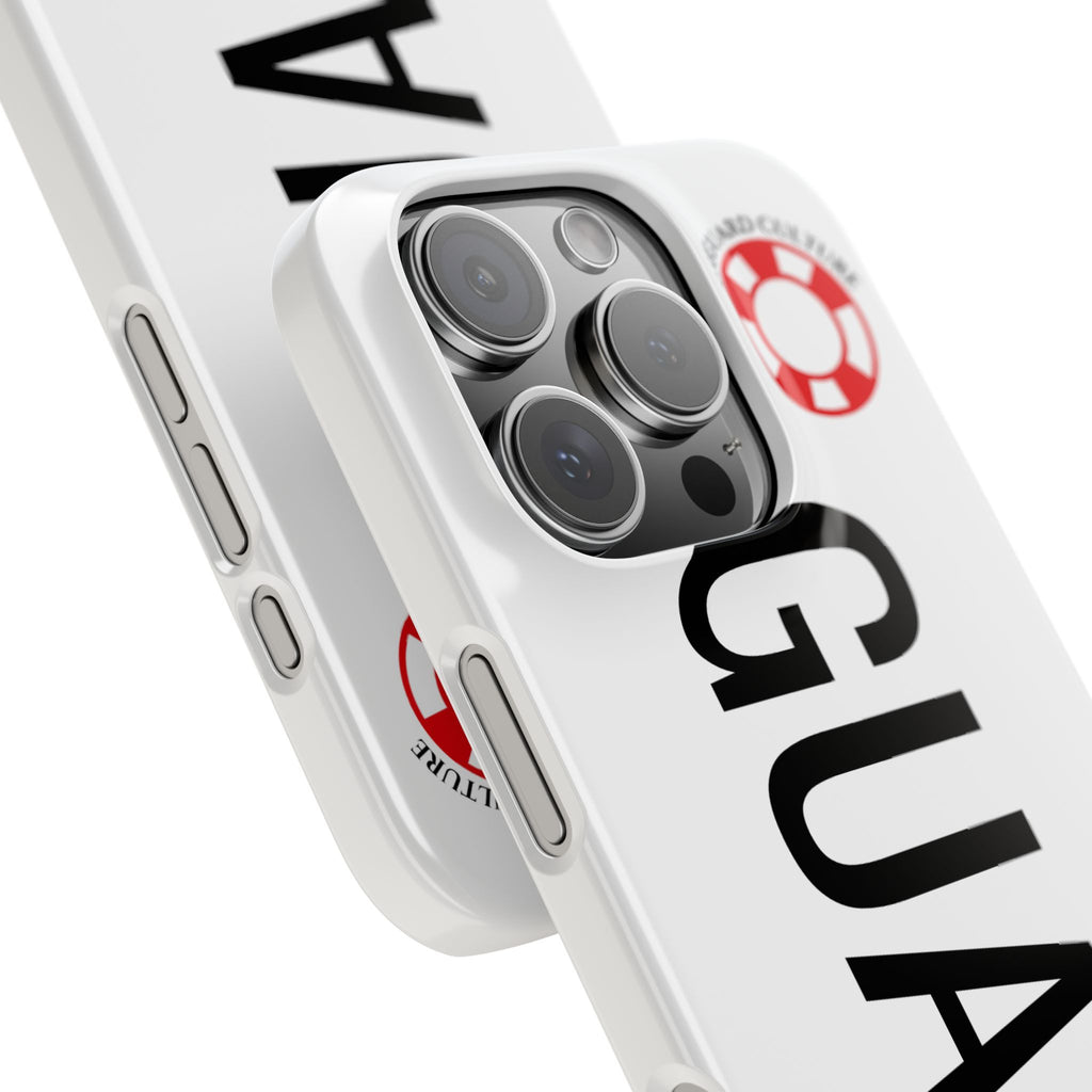 Lifeguard Slim Phone Case – Vertical GUARD Text with Red Lifesaver Logo